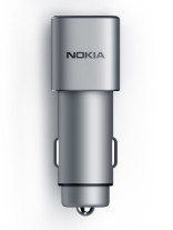 Оригинално зарядно за кола с технология за бързо зареждане 2 x USB NOKIA DC-801 сребристо